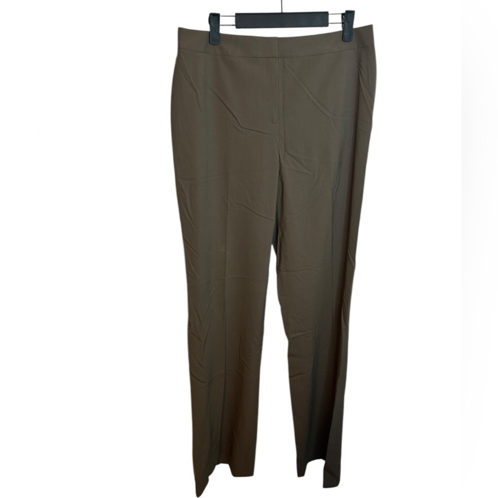 Lafayette 148 Taupe Wool Wide Leg Pants